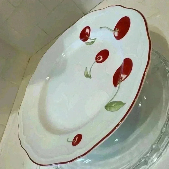 Richard Ginori Antico Cherry 10.5in Plate Dish Pre-Owned - Picture 8 of 14